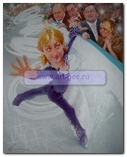 caricature of Evgeny Plushenko