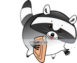 raccoon sticker